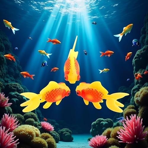6Pcs Artificial Aquarium Fish Decorations, Moving Plastic Fish Tank Ornaments, Aquarium Décor