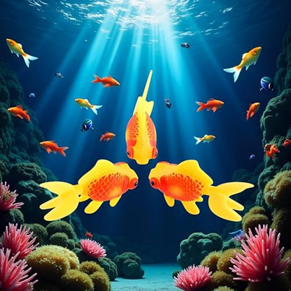 6Pcs Artificial Aquarium Fish Decorations, Moving Plastic Fish Tank Ornaments, Aquarium Décor