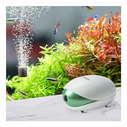 Aquarium Air Pump, Oxygen Fish Air Pump with Adjustable Air Valve, Fish Tank Air Pump with Accessories Tube, Bubble Stone and Check Valve, Tank Aerator Kit