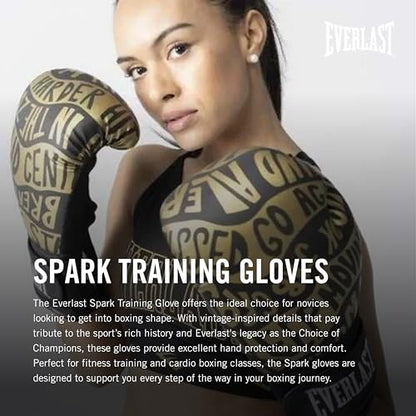 Everlast Spark Boxing - color: Black / Gold, size: 16 oz