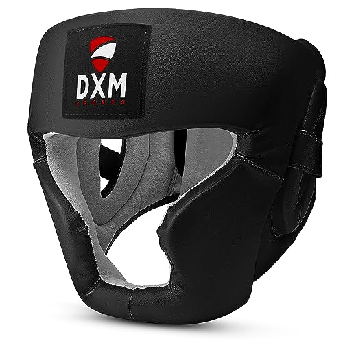 Boxing Headgear for MMA Training, Sparring Kickboxing - Adjustable Safety Head Guard for Muay Thai, Karate, Taekwondo - color: Matte Black, size: Medium