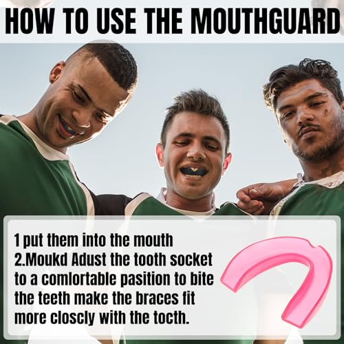 Kathfly 50 Pcs Football Mouth Guards Bulk Sports Mouthpieces - color: Pink
