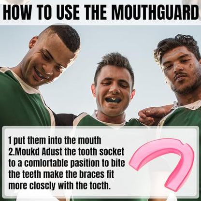Kathfly 50 Pcs Football Mouth Guards Bulk Sports Mouthpieces - color: Pink