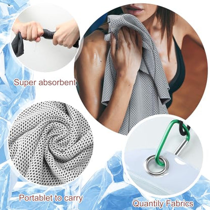 Honoson 20 Packs Cooling Towel for Neck Face - size: 16 x 43 inch