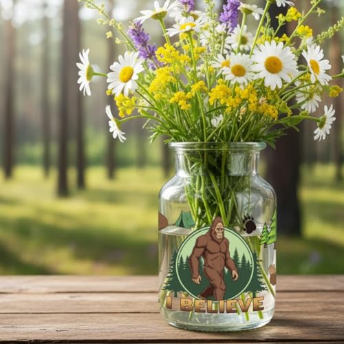 UV DTF Cup Wraps Transfer Stickers Bigfoot in Forest Pattern, 10 Sheets Waterproof Custom Vinyl Transfer Sticker 16oz Coffee Glass Cup Tumbler Bottle Mug Decals for Men Women - style: Bigfoot in Forest