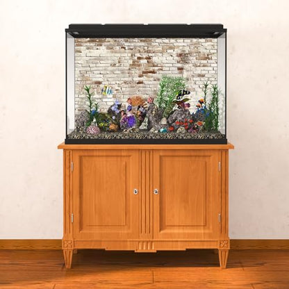 AWERT 36x24 inches Brick wall Aquarium Background Vintage Stone Brick Fish Tank Background Polyester Terrarium Background