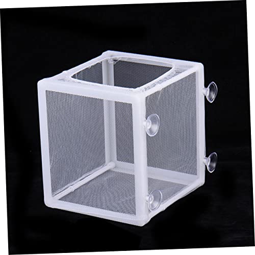 Angoily 3pcs Aquarium Breeder Net Baby Fish Net for Tank Fish Breeding Net with Suction Cup White Polyester Net Frame Survival Rate Enhancer for Fish Tank