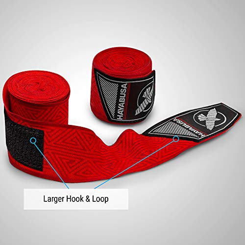 Hayabusa 4.0 Perfect Stretch Boxing Hand Wraps | Boxing Hand Wraps, Boxing Wraps, Muay Thai Hand Wraps, Wrist Wraps Boxing, Hand Wraps for Boxing Gloves, 180 Inch Hand Wraps - color: Red Maze, size: 180"