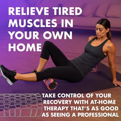 321 STRONG Patented 3-Zone Massage Roller, Medium Density for Exercise - color: Sunrise