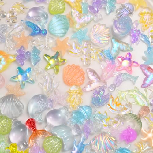 300Pcs Ocean Mini Resin Animals, Sea Figures to Hide, Bulk Tiny Animal Figurines, Mini Fish & Shells for DIY Crafts, Fairy Garden, Dollhouse & Aquarium