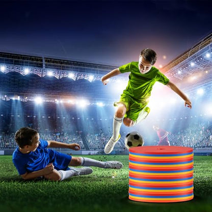 24 Packs 6 Inch Flat Cones, Spot Markers, Soccer Cones, Field Court Markers, Flat Discs, Soccer Training Equipment, Agility Practice, Football