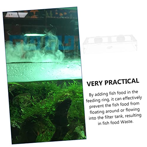 Happyyami 1pc Fish Tank Feeding Ring Aquarium Feeding Tool Aquarium Food Container Worm Feeder for Aquarium Automatic Fish Feeders Fish Tank Feeder Feeding Circle Sucker Fish Food Acrylic