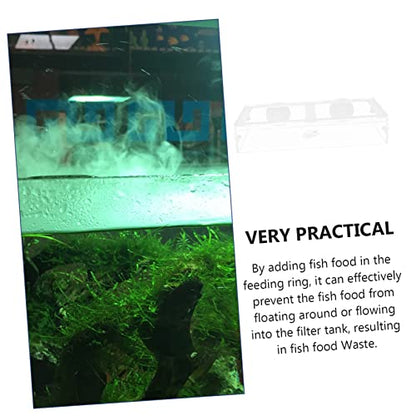 Happyyami 1pc Fish Tank Feeding Ring Aquarium Feeding Tool Aquarium Food Container Worm Feeder for Aquarium Automatic Fish Feeders Fish Tank Feeder Feeding Circle Sucker Fish Food Acrylic
