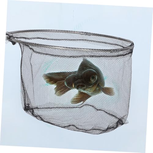 PRETYZOOM 4pcs Foldable Fishing Landing Net Heads 40cm Stainless Steel Frame Replacement Mesh Bags for Freshwater and Saltwater Trout Fishing