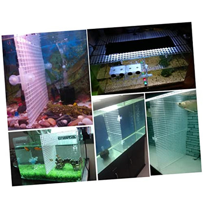 2sets Aquarium Divider Plate for Fish Tank Lattice Panel Spliced and Suction Cup Random Color