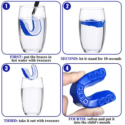 Frienda Adult Mouth Guards for Sports with Case - color: Blue, White