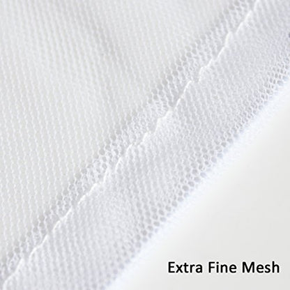 Mosquito Head Mesh Nets Gnat Face Netting for No See Ums Insects Bugs Gnats Biting Midges from Any Outdoor Activities, Works Over Most Hats Comes with Free Stock Pouches (3pcs, White) - color: White