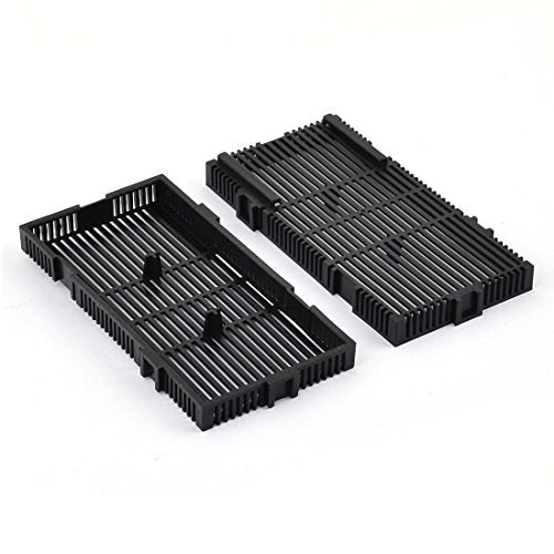 XMHF Aquarium Fish Tank Undergravel Plastic Filter Board Air Tube 28pcs Black