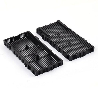 XMHF Aquarium Fish Tank Undergravel Plastic Filter Board Air Tube 28pcs Black