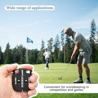 Medsuo 2 PCS Golf Score Counter, 2 Player Stroke for Golf Game Scorekeeper