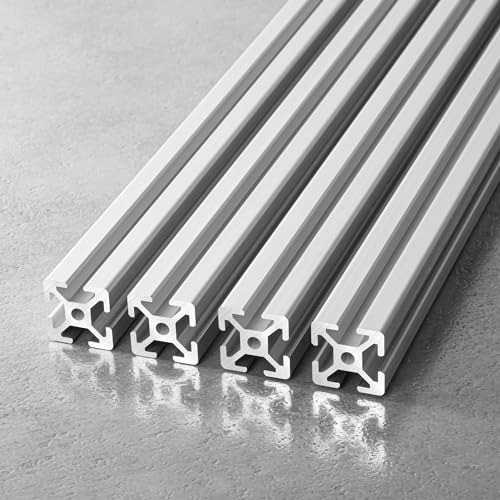 1010/10 Series 1 Inch x 1 Inch T Slot Aluminum Extrusion (25mmx25mm) European Standard Anodized for 3D Printer Parts and CNC DIY Silver 600mmX4 - color: Silver, size: 600mm(23.6'')