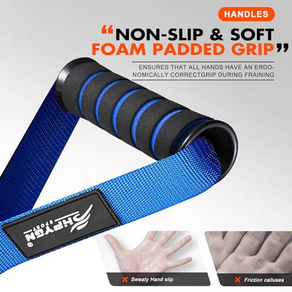 HPYGN Exercise Handle, Replacement Fitness Equipment for Pilates, Yoga, Strength Trainer, Pull Down Home Gym Red, Grey, Blue Working Out Handle - color: All Blue Handles