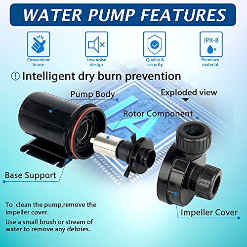 (PC3000,3000GPH) High Flow Submersible Water Pump-Home/Inline Water Pump-Submersible Pump-Water Transfer Pump-Aquarium Pump - size: PC3000
