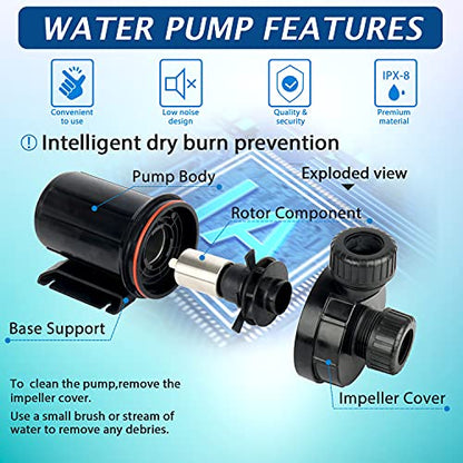 (PC3000,3000GPH) High Flow Submersible Water Pump-Home/Inline Water Pump-Submersible Pump-Water Transfer Pump-Aquarium Pump - size: PC3000