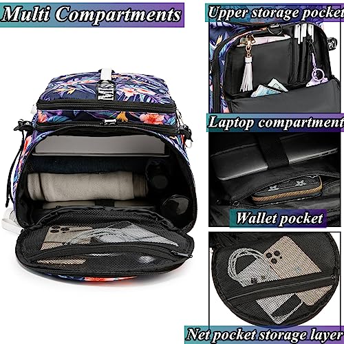 SDTAME Gym Duffel Backpack with Shoe Pocket & Laptop Sleeve - color: Orange