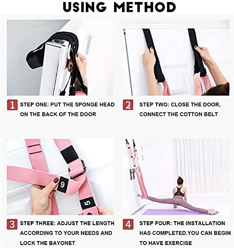 Yoga Fitness Stretching Strap, Adjustable Leg Stretcher Back Bend Assist Trainer, Improve Leg Waist Back Flexibility Home Gym Equipment for Rehab Pilates Ballet Cheerleading Splits Gymnastics - color: Blue