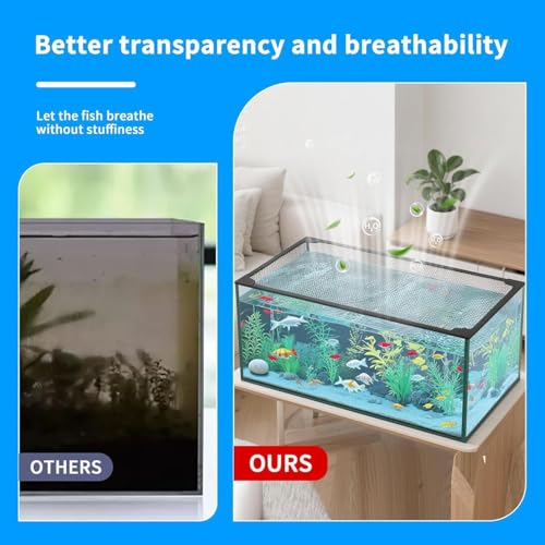 Magnetic Aquarium Anti-Jumping Mesh Net, Aquarium Lid Fish Tank Top Cover Hood Jump Cover, Adjustable DIY Mesh Lid of for Fish Tank - size: 130x50cm