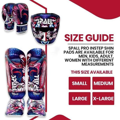Boxing Training Set 3 –1 Synthetic Leather Boxing Gloves with Boxing Gear Shin Instep, MMA Training with Shin Pads for Kids Adults, Martial Arts Set… - size: Large