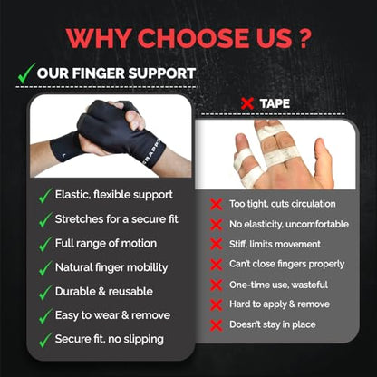 Finger Support Athletic Compression Gloves, Splint Alternative, Unisex M - size: Medium, style: Original Glove