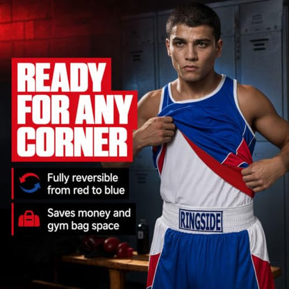 Ringside Reversible Red/Blue Boxing Competition Outfit for Adult and Youth - size: Small