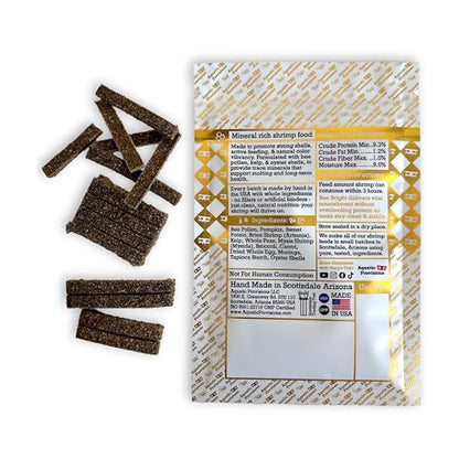 Aquatic Provisions Bee Bright Shrimp Feed, Mineral Shrimp Food for Neocaridina and Caridina with Bee Pollen and Oyster Shells, 0.35 oz (10g)