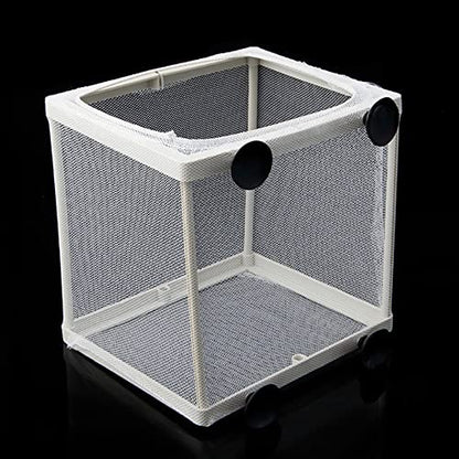 Fish Nursery for Aquarium, Fish Breeder Net, Fish Hatchery Isolation Box, Baby Fish Tank Divider with Suction Cups, Small Size, 14.5cmx15.5cmx16cm