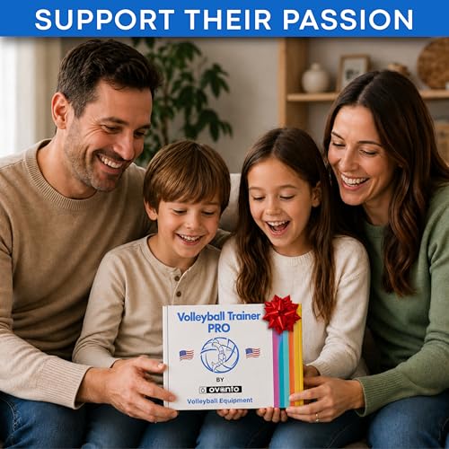 OVANTO Volleyball Training Equipment Kit | Adjustable Practice Hitting Rebounder, Ultra-Stretch Neoprene, Exclusive Elastic Cords, Premium Content - color: VT Pro
