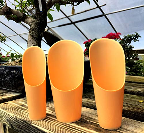 Plastic Soil Scoopers by Tinyroots - Set of 3 Soil Scoop Set, Used by Kaikou School of Bonsai Since 1987