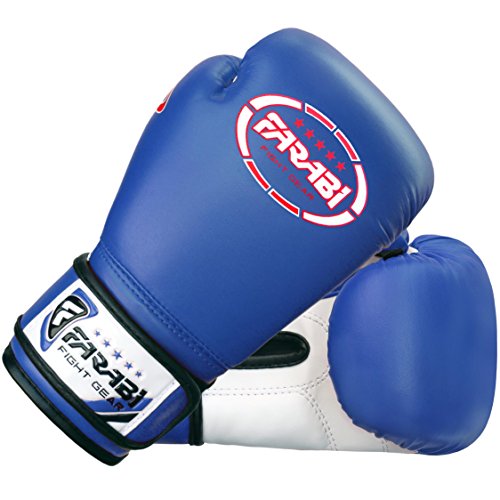 Farabi Boxing Gloves Kids Junior Muay Thai Kick Boxing Training MMA Punching Bag - color: Blue, size: 4OZ