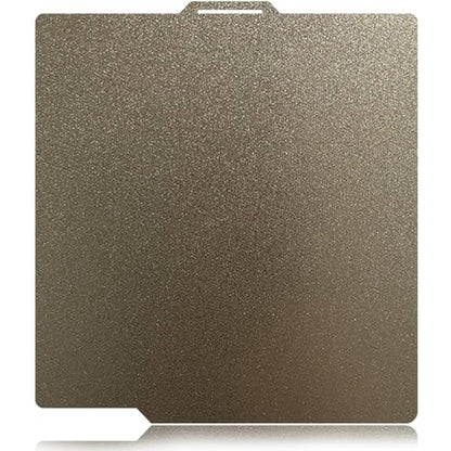 JUUPINE Gold PEI Sheet for Bambu Lab P2S/X2D/X1/X1C/X1E/P1P/P1S/A1 Carbon Build Plate HeatingBed Spring Steel Flexible Platform 256x256mm Double Side Textured Hotbed for 3D Printer - color: Double-sided textured PEI