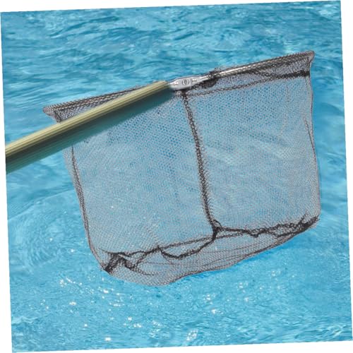 WOONEKY 4pcs Foldable Fishing Landing Net Head Replacement, 40cm Stainless Steel Deep Round Net Frame with Soft Mesh, Saltwater and Freshwater Fishing Gear Accessory for Anglers
