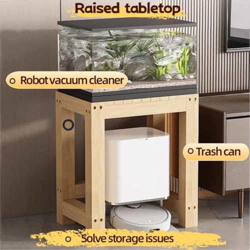 Heavy Duty Aquarium Stand, 2-Tier Open Terrarium Shelf, Solid Wood Storage Organizer for Reptiles, Perfect for Home & Office Use - size: 90*40*50cm