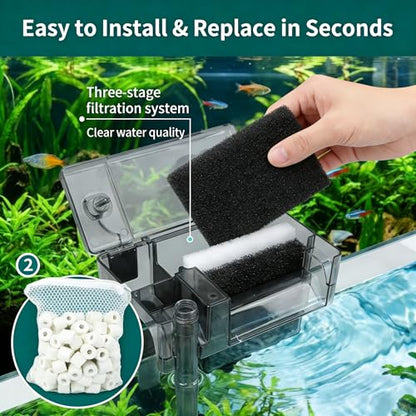 4-Pack Upgraded Filter Maintenance Kit, Compatible with AquaClear 30/150 (30-Gallon) Power Filter, Replacement Media Set Including Carbon, Ammonia Remover & Zeolite for Crystal Clear Aquarium Water