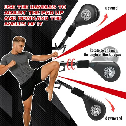 Hands-Free Taekwondo Kick Pads for Martial Arts Training for Tree or Pole
