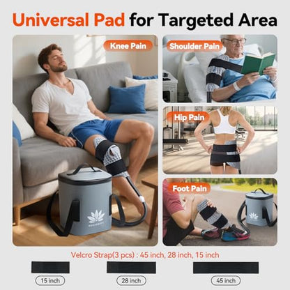 Ice Machine for Knee Shoulder Hip After Surgery w/Compression, Cold Therapy Machine for Knee Replacement, Cryotherapy for Post Surgery Recovery, Ice Therapy Pack Wrap for Injuries