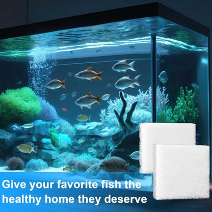 26 Pcs Aquarium Filter Media Kit Compatible with Fluval C4 (70 Gal) Power Filter, 6 White Foam Sponge Pads, 6 Poly Foam Sheets, 6 Bio-screen, 6 Activated Carbon, 2 Pack 7 Oz/200g Ceramic Ring - size: Compatible with C4