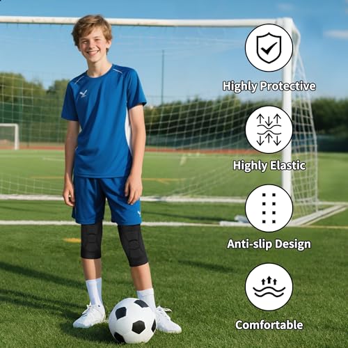 Knee Pads for Youth, Anti-Collision Knee Support Sleeve 13-18 Years - size: Large（13-18 Years）