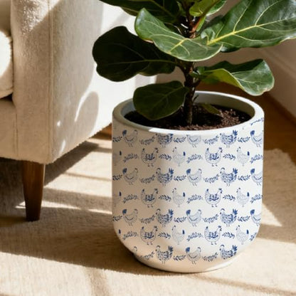 SUPERDANT 5PCS Hen Leaves Underglaze Paper Transfer Animals Transfer Papers for Clay Ceramic Porcelain Under Glaze Transfers for Pottery Enamel Decals Blue Underglaze Decal Handcrafted Gifts - style: Hen