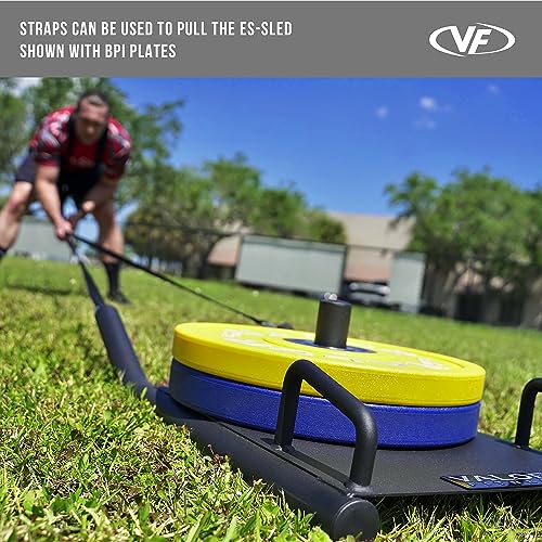 Valor Fitness Agility Strength Training Sled with Harness & Straps – Push, Pull, Drag for Football, Speed, Power, Full Body Workout