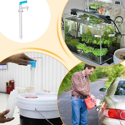 Manual Transfer Pump, Aquarium Suction Valve, Portable Anti‑Backflow Gear with Smart, Utility Aid for Daily Drain, Pump Mate, Water Aid for House Fish Tank RV Automotive Car Motorcycle